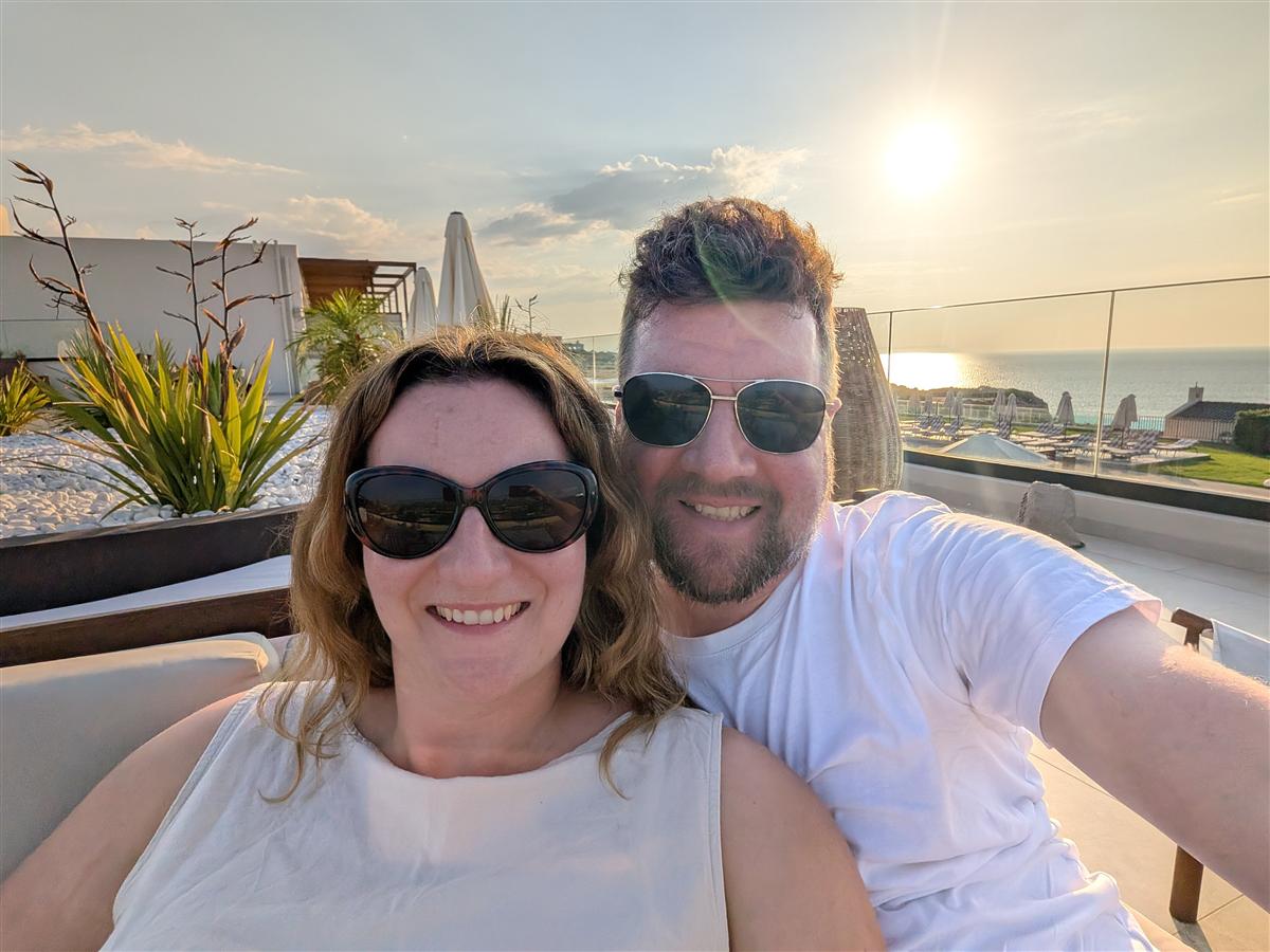 Amy and Dan at sunset